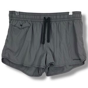 Patagonia Barely Baggies Grey Shorts Elastic Waist Active Running